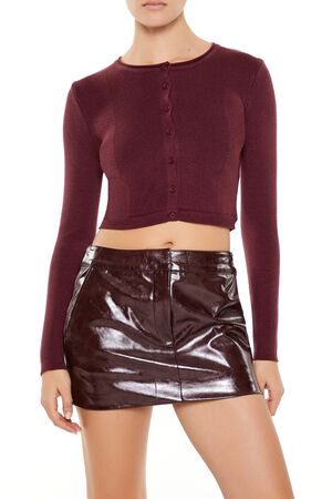 MERLOT Cropped Cardigan Sweater, image 1