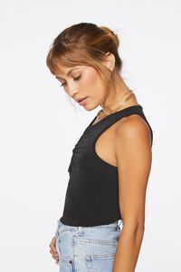 BLACK Sleeveless Cutout Top, image 2