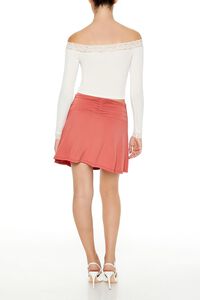 ROSE Ruched A-Line Mini Skirt, image 4