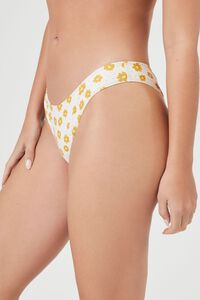 CREAM/GOLDENROD Floral Print Cheeky Bikini Bottoms, image 2