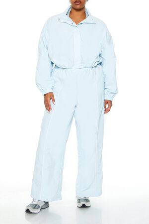 AQUA Plus Size Active Windbreaker Pants, image 1