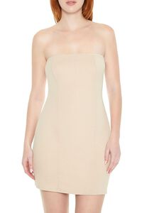 TAN Bodycon Tube Mini Dress, image 4